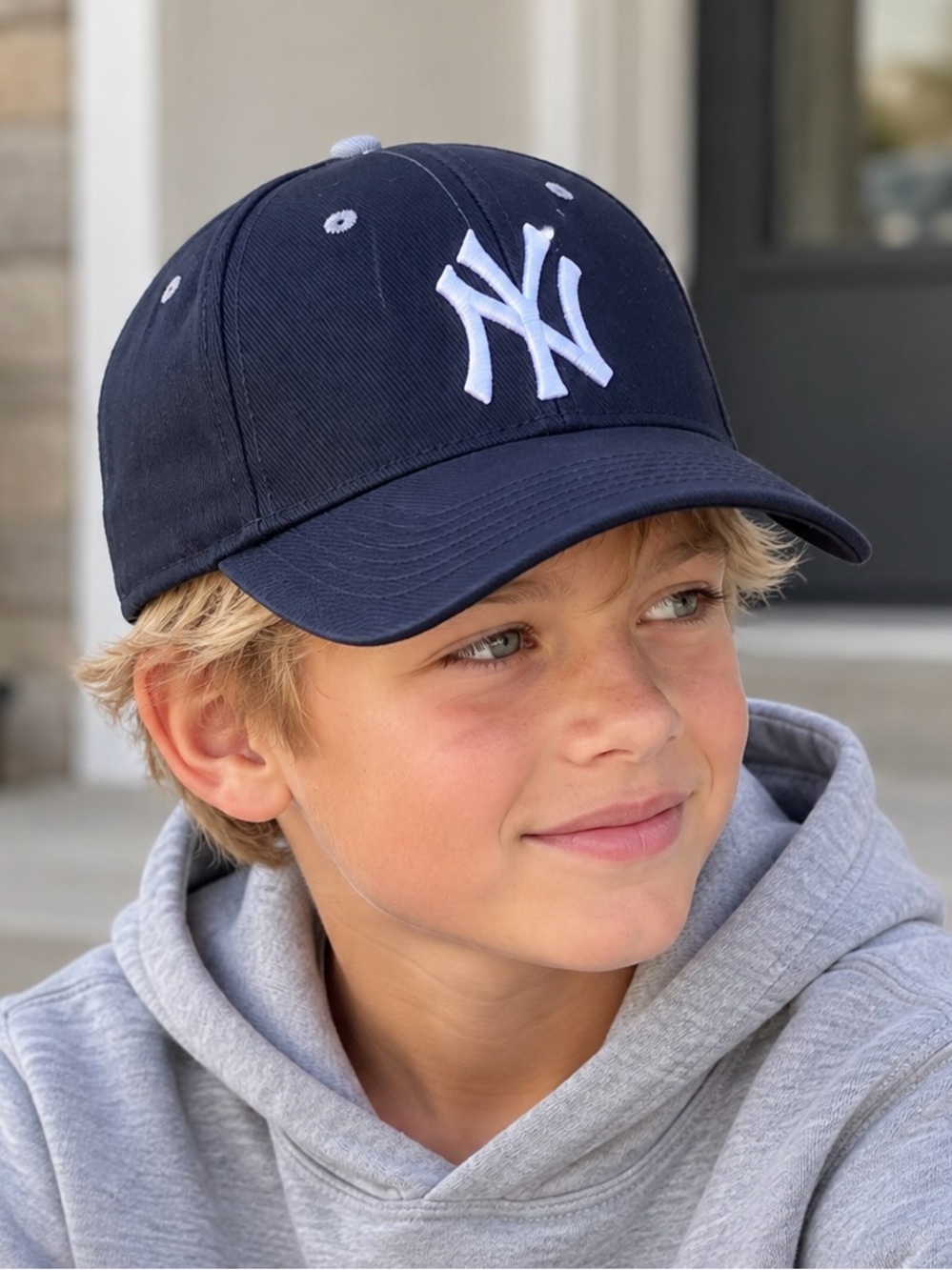 NY Embroidered Baseball Cap for Kids - Navy